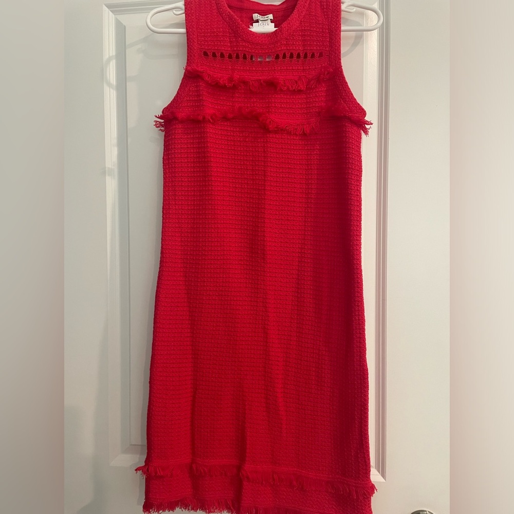 Jcrew red knit sweater dress Size XS